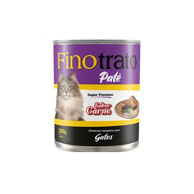 fino trato pate carne gatos