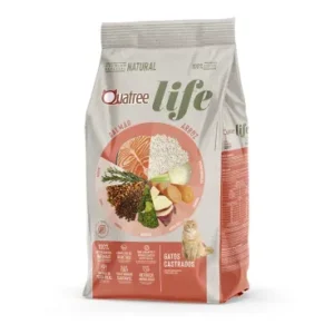 Quatree Life Gatos Castrados Salmão e Arroz 20kg