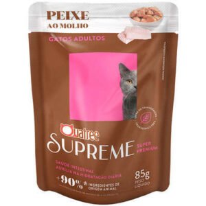 Quatree Supreme Sachê Gatos Adultos Sabor Peixe ao Molho 85 g