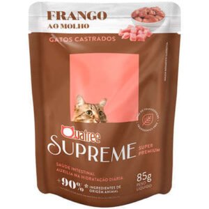 Quatree Supreme Sachê Gatos Castrados Sabor Frango ao Molho 85 g