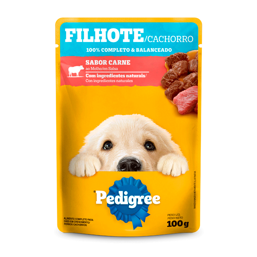 pedigree sache filhote carne