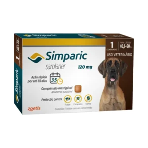 Simparic 120mg (Sarolaner) para Cães de 40,1kg a 60kg